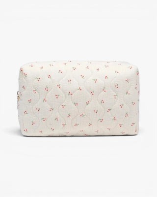 Quilted Keeper Cosmetic Pouch - Cherry