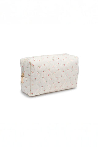 Quilted Keeper Cosmetic Pouch - Cherry