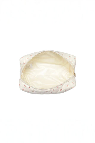 Quilted Keeper Cosmetic Pouch - Cherry