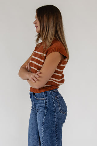 Reese Caramel Stripe Sweater