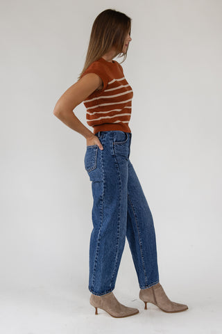 Reese Caramel Stripe Sweater