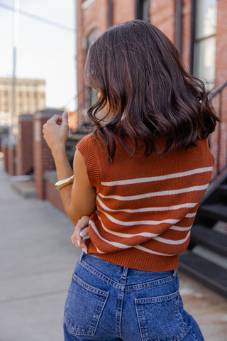 Reese Caramel Stripe Sweater