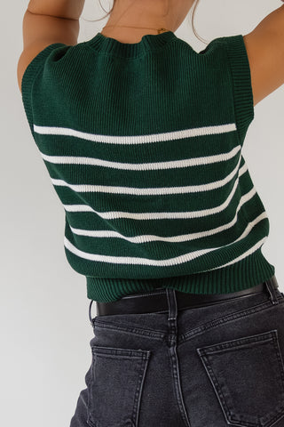 Reese Green Stripe Sweater
