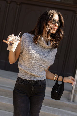 Remi Grey Cowl Sweater