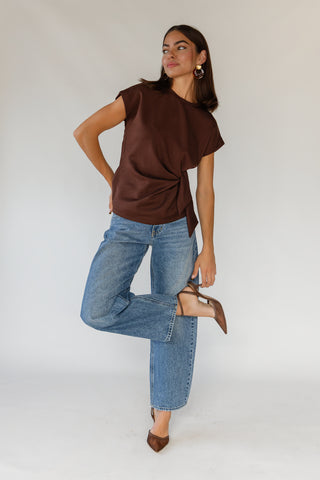 Camille Knot Top - Brown