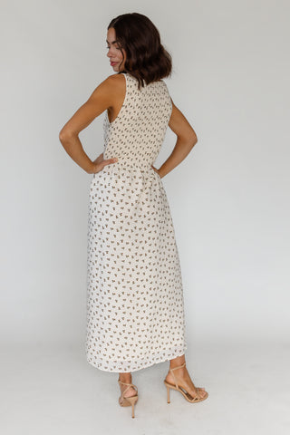 Fable Floral Midi Dress - Cream