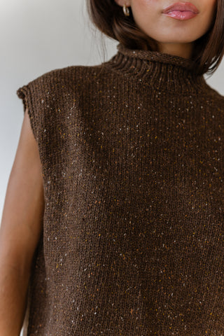 Finley Sweater Vest - Brown