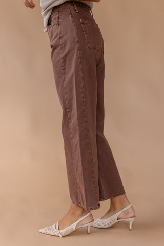 Nicolete Barrel Twist Jean - Vintage Brown