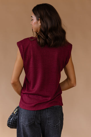 Veda Knit Top - Burgundy