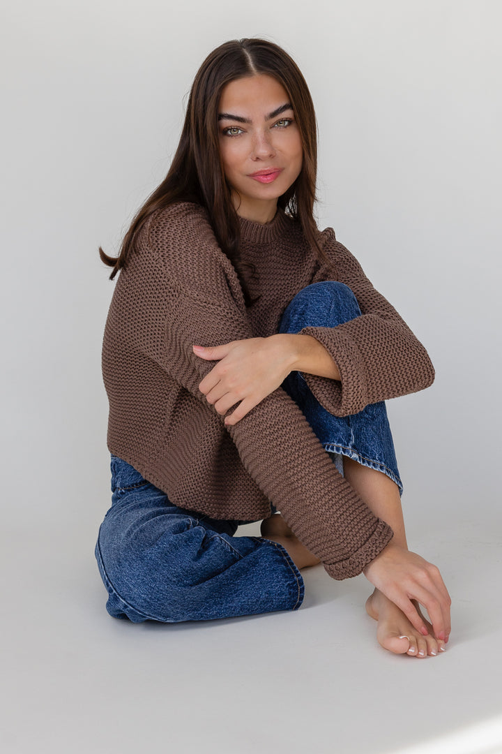Sable Knit Sweater - Chocolate