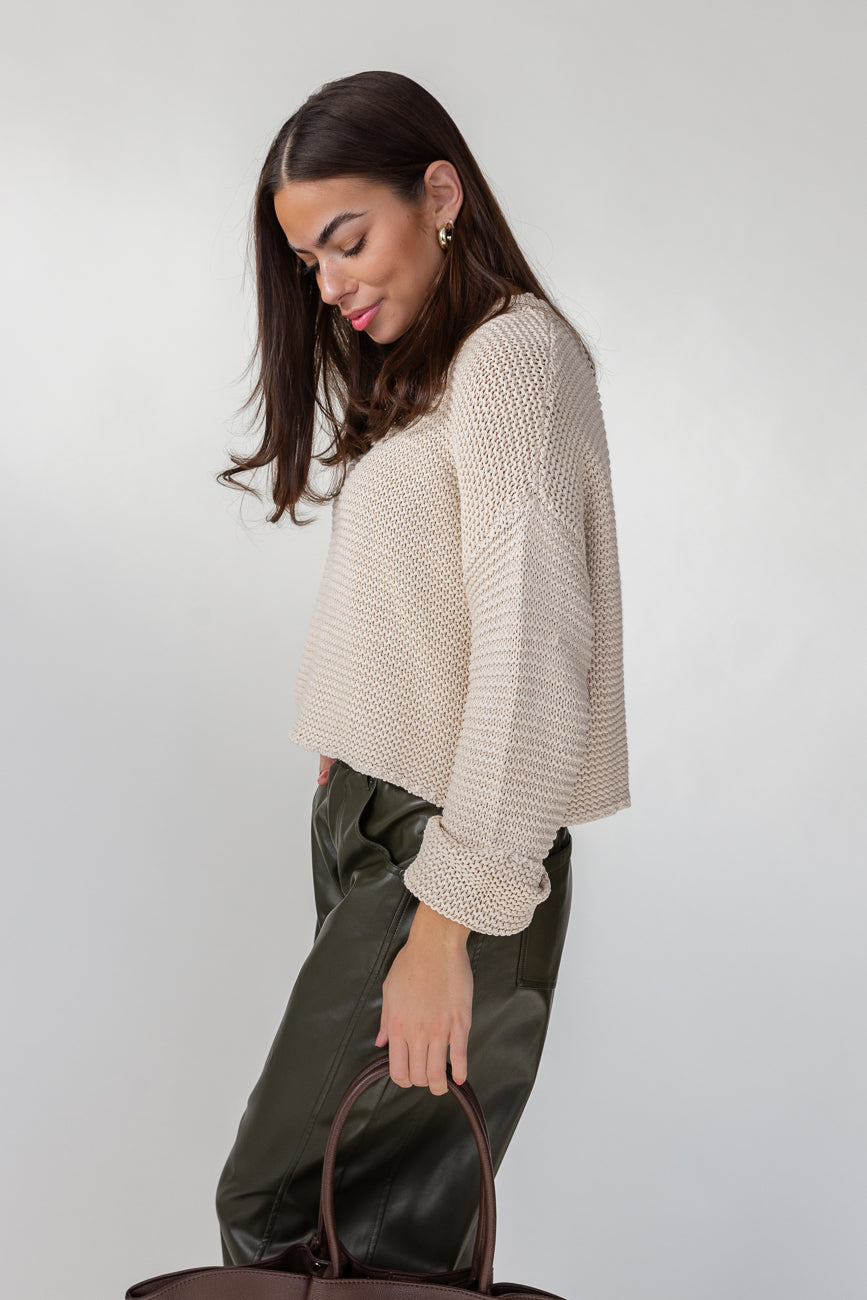 Sable Knit Sweater - Cream
