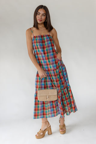Savannah Plaid Maxi Dress