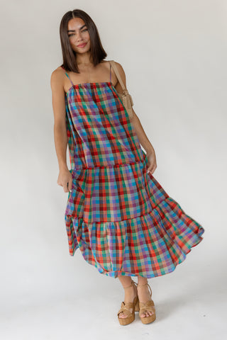 Savannah Plaid Maxi Dress