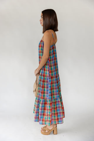 Savannah Plaid Maxi Dress