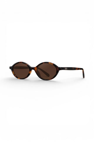 Selene Sunglasses: Brown Tortoise/Dark Brown Lens