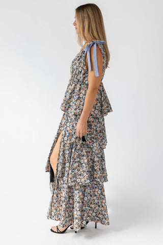 Shaina Black Floral Maxi Dress - Final Sale
