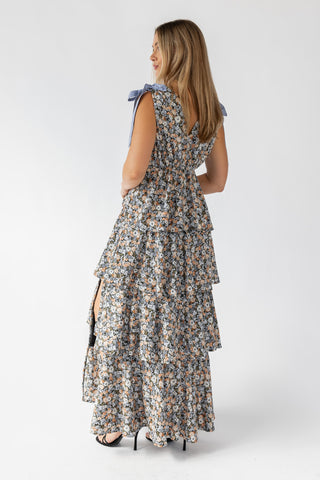 Shaina Black Floral Maxi Dress - Final Sale