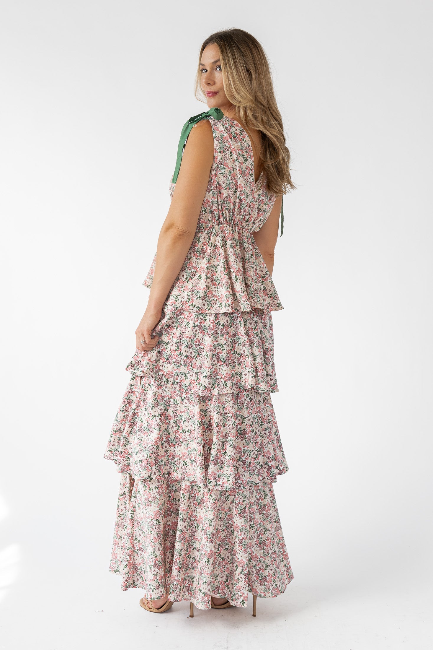 Shaina Slate Floral Maxi Dress - Final Sale