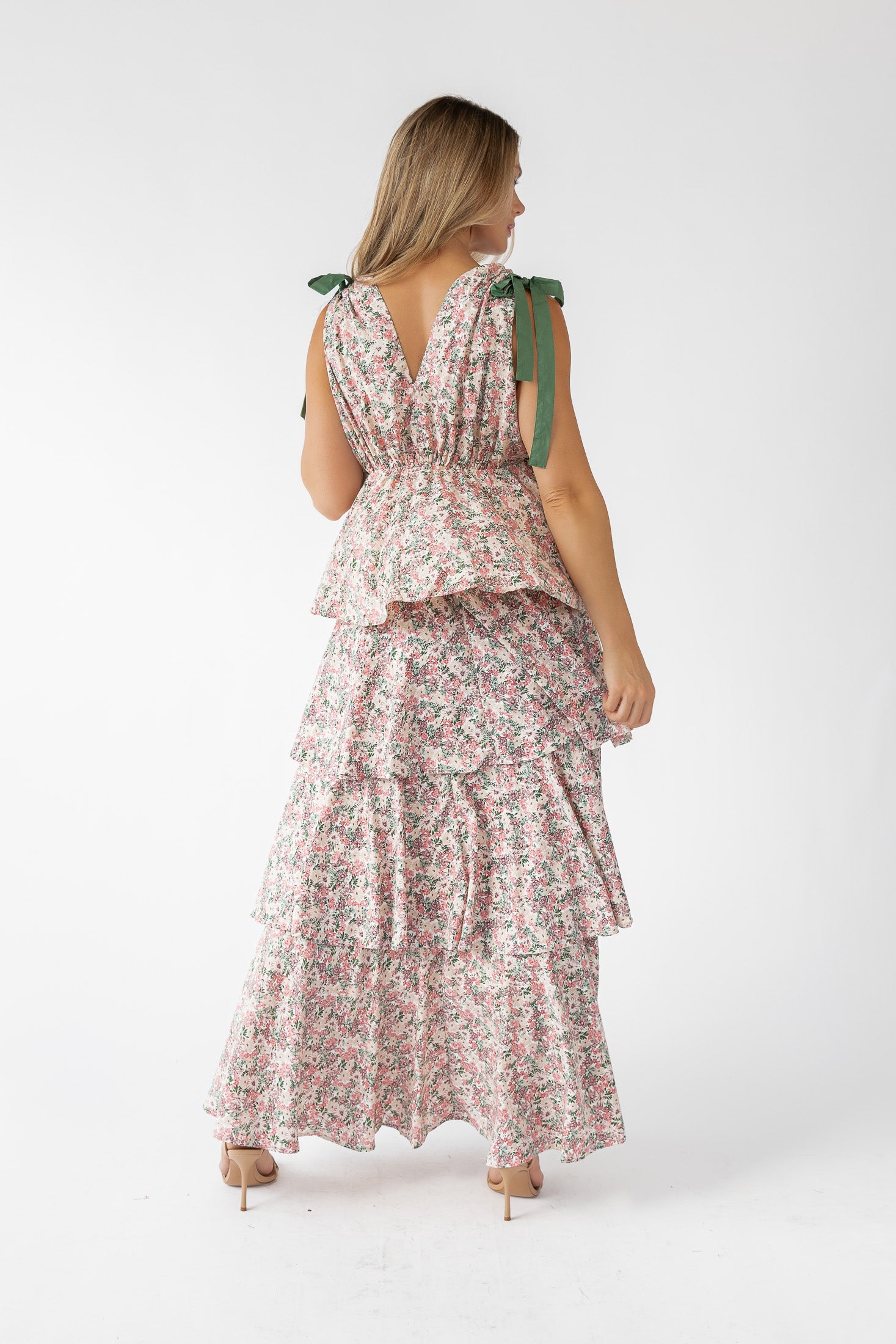 Shaina Slate Floral Maxi Dress - Final Sale