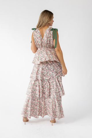 Shaina Slate Floral Maxi Dress - Final Sale