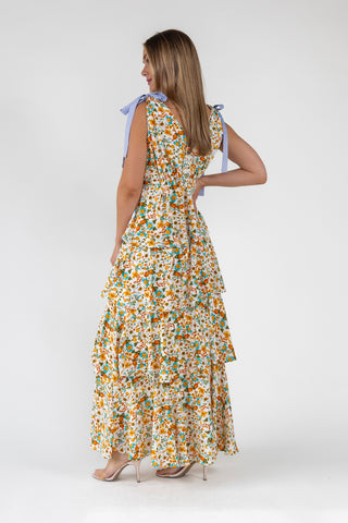 Shaina Yellow Floral Maxi Dress - Final Sale