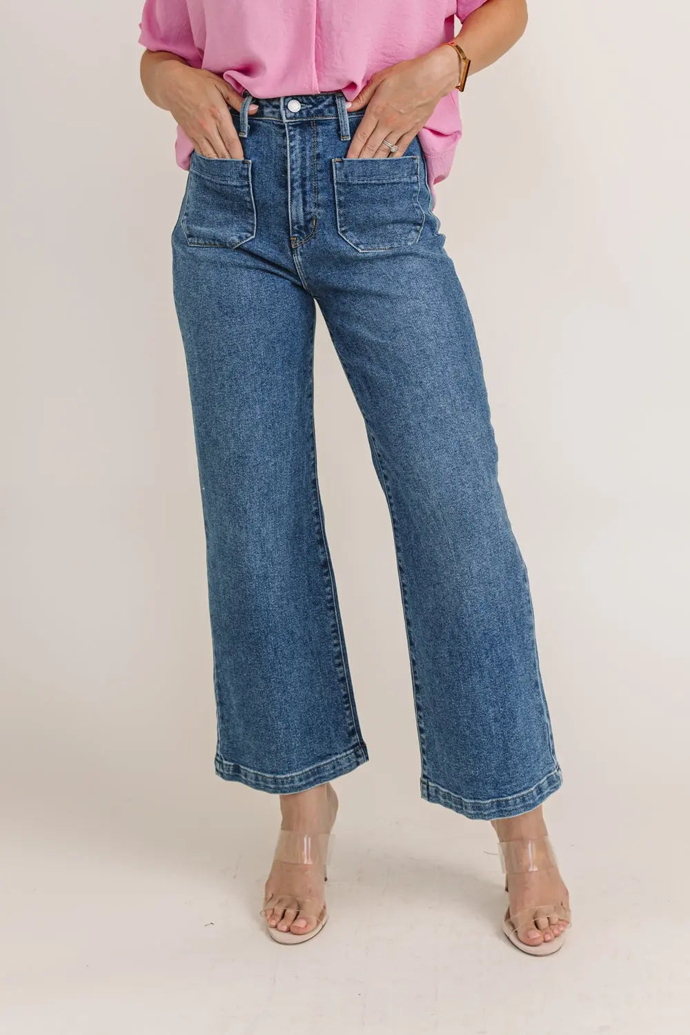 Stella Medium Denim Patch Pocket Jeans 140 DENIM