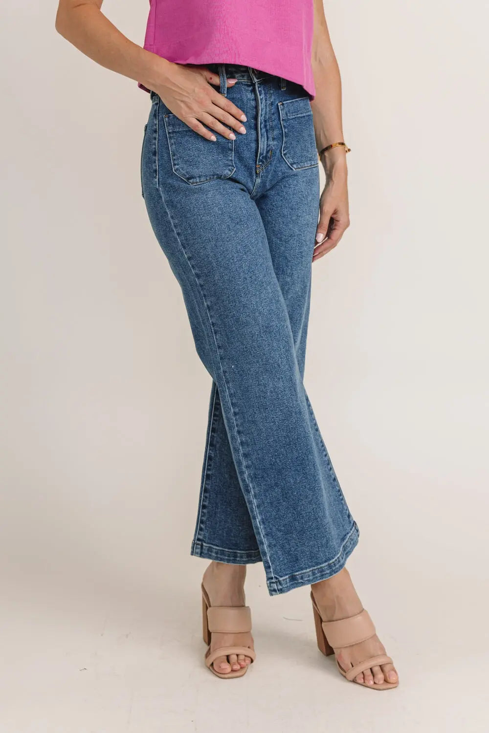 Stella Medium Denim Patch Pocket Jeans 140 DENIM