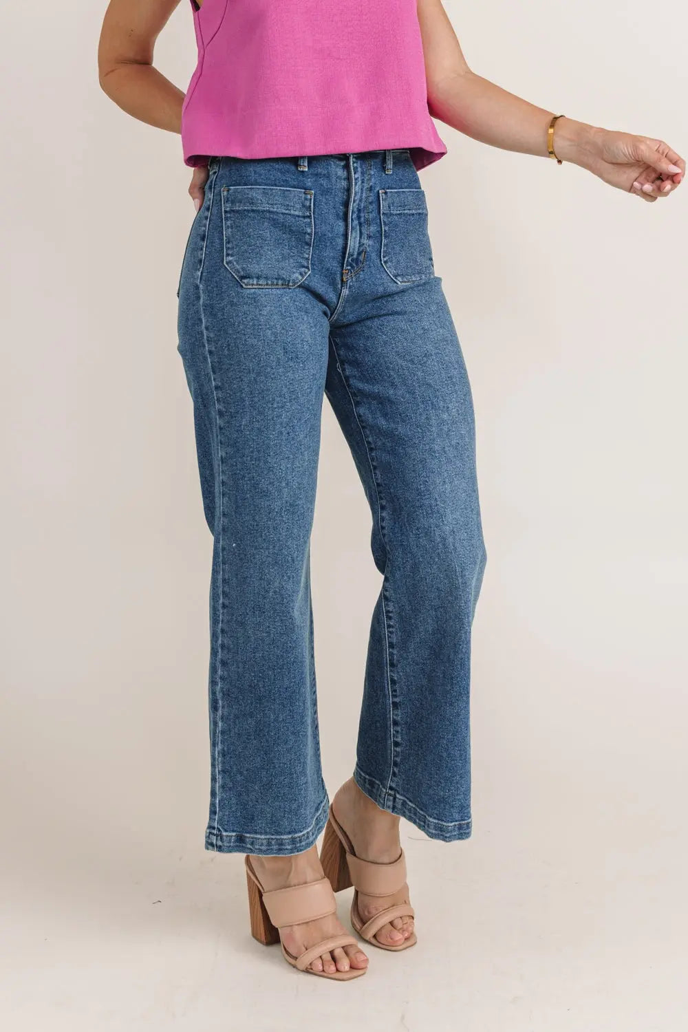 Stella Medium Denim Patch Pocket Jeans 140 DENIM 24