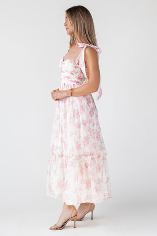 Sweet Serenade Blush Floral Maxi Dress - Final Sale