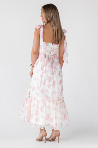 Sweet Serenade Blush Floral Maxi Dress - Final Sale