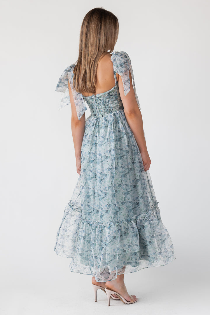 Sweet Serenade Green Floral Corset Dress - Final Sale