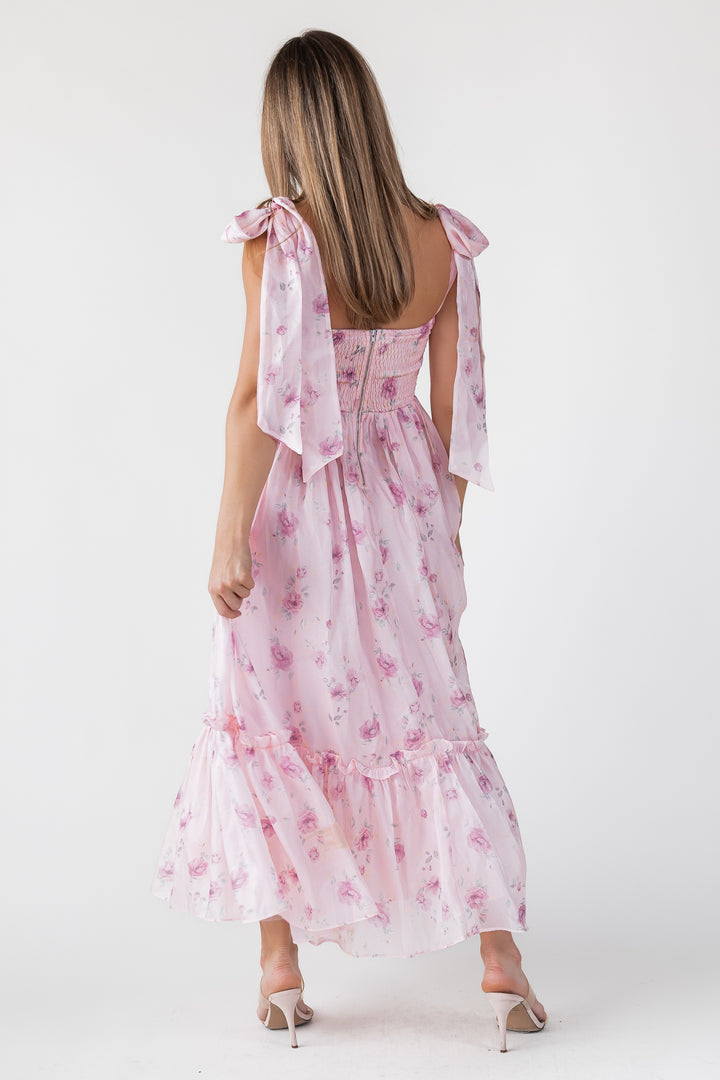 Sweet Serenade Rose Pink Corset Dress - Final Sale