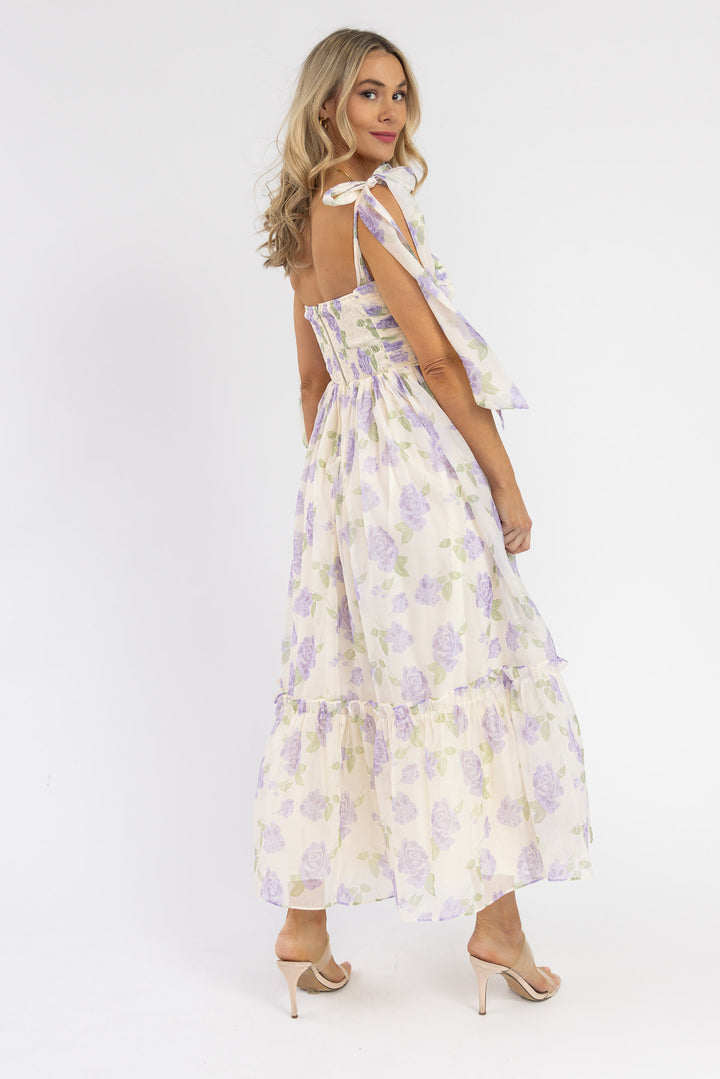 Sweet Serenade Lavender Floral Maxi Dress