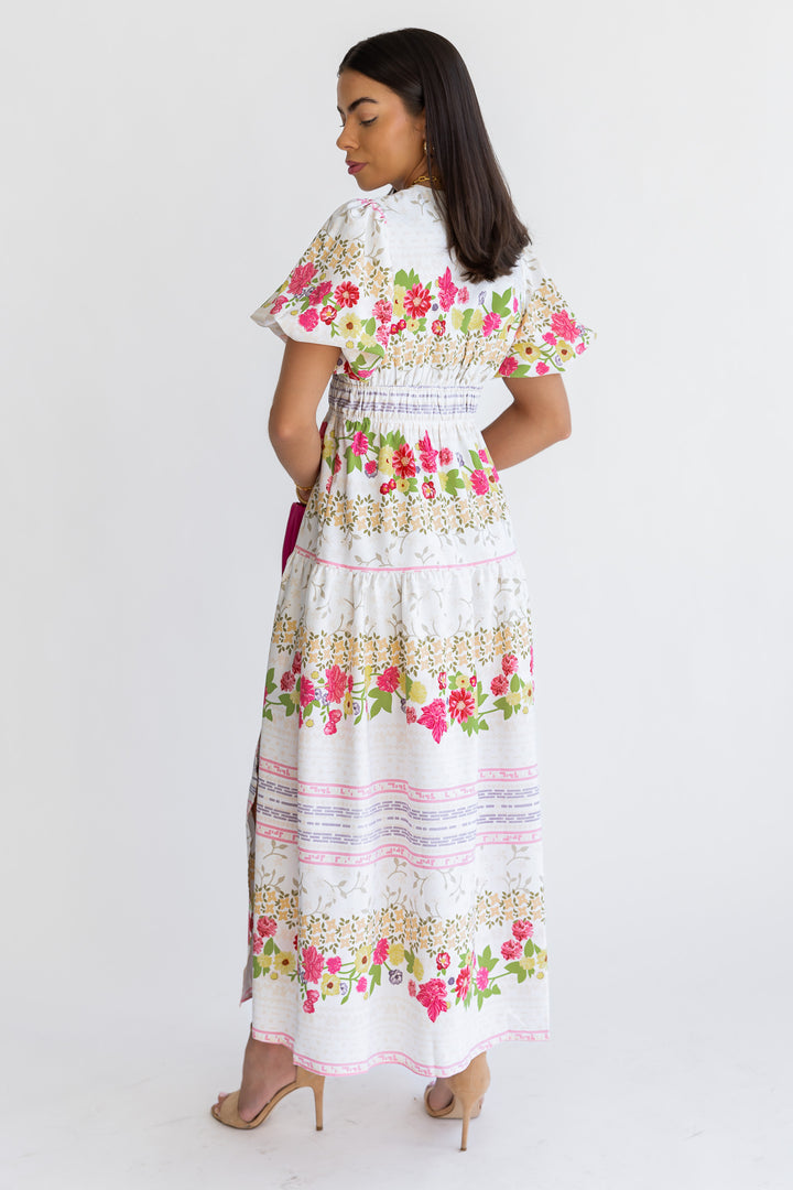 Tessa White Floral Maxi Dress