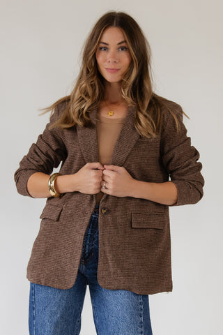 The Ellis Blazer — Chestnut