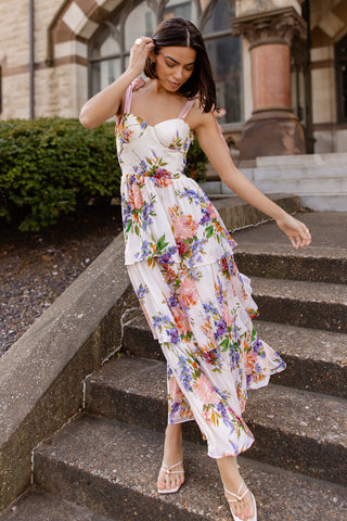 Valentina Floral Corset Maxi Dress | JO+CO M Valentina Floral Corset Maxi Dress | JO+CO M