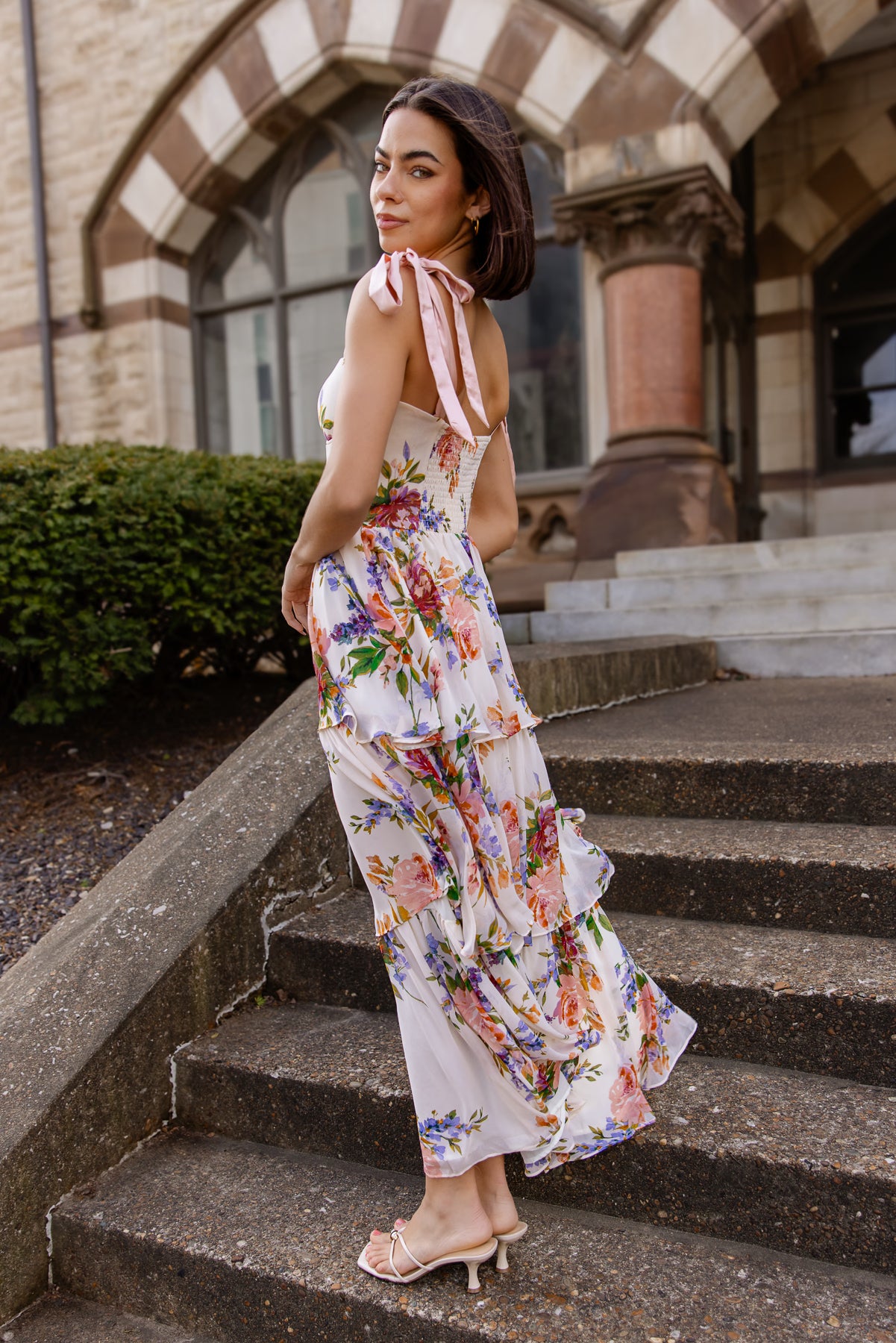 maxi floral corset dress Garden Romance Floral Corset Maxi Dress Medium