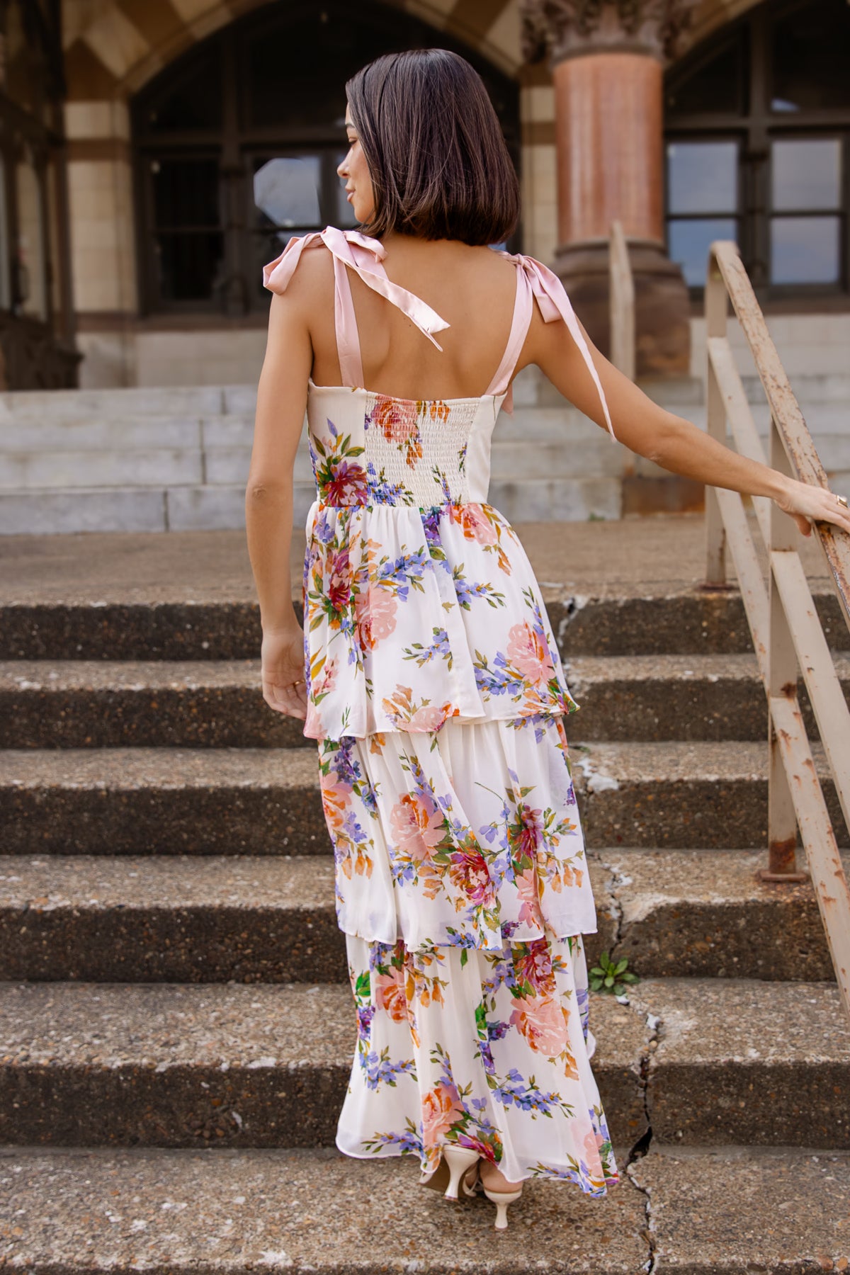 valentina draped corset maxi dress VALENTINA DRAPED CORSET MAXI DRESS in PINK LACE