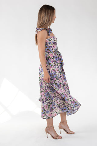 Vara Lilac Floral Corset Dress - Final Sale