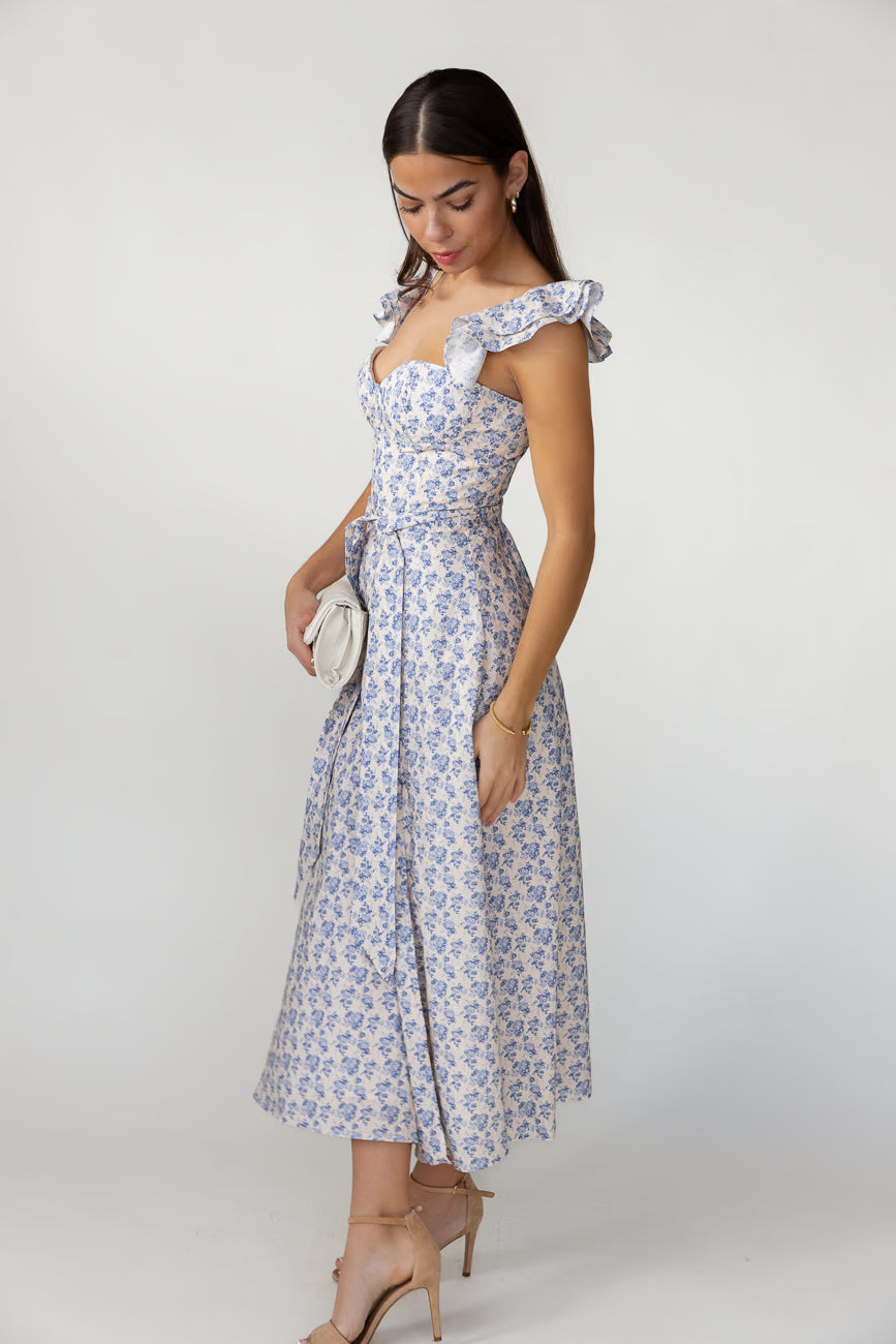 Vara Corset Maxi Dress - Parisian Floral