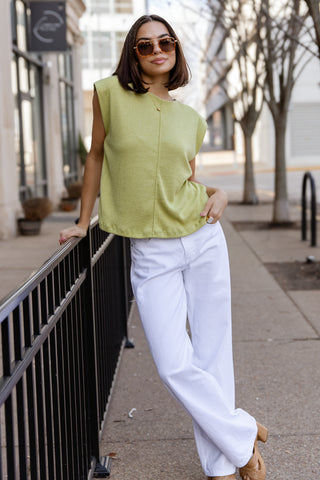 Veda Knit Top - Matcha