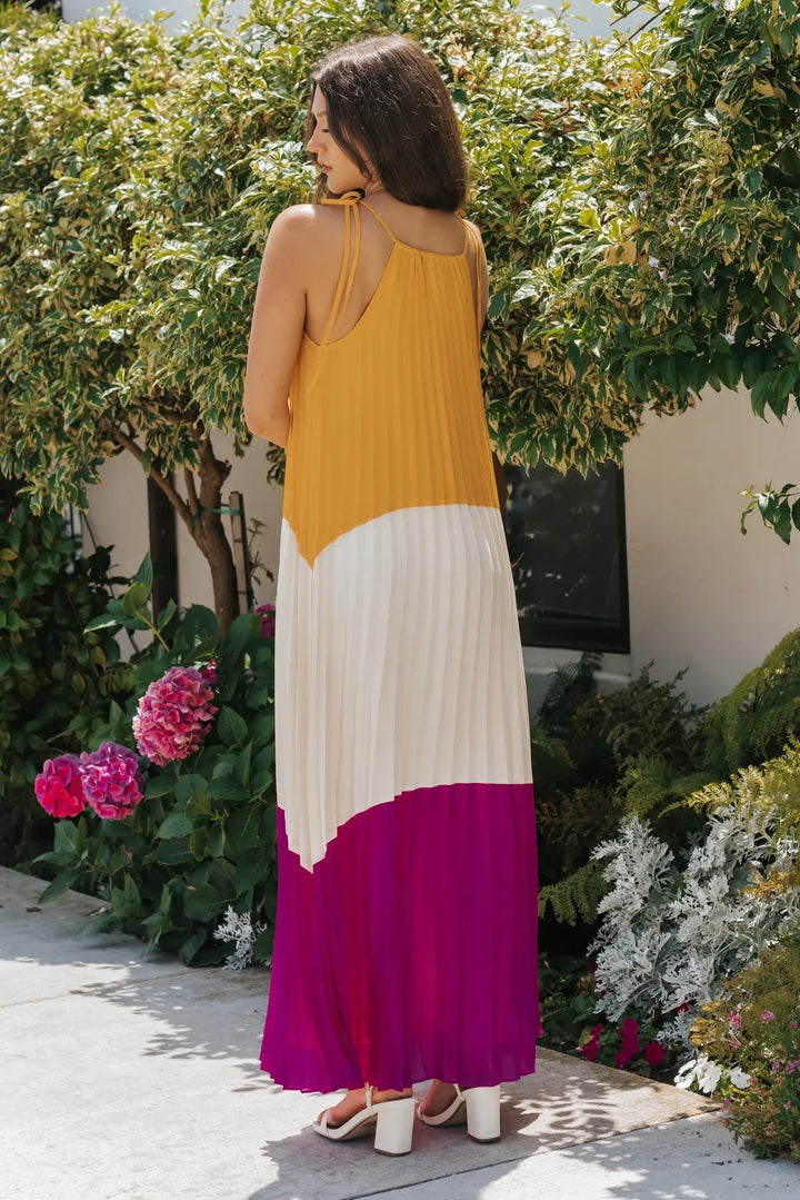 Vivienne Color Block Maxi Dress 160 DRESSES 