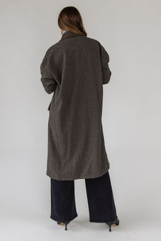 Wells Grey Check Oversized Coat