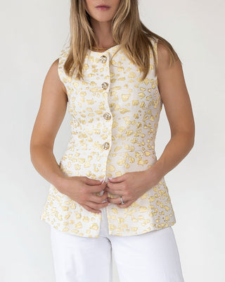 Alina Jacquard Button Vest - Final Sale - JO+CO