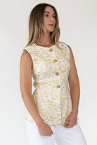 Alina Jacquard Button Vest - Final Sale - JO+CO