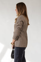 ASTR The Label Bellmere Houndstooth Jacket - Camel - JO+CO
