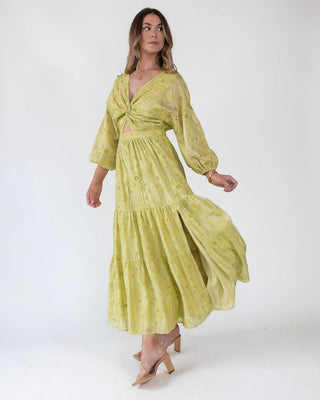 astr the label fall dress ASTR the Label | Janna Floral Plunge Midi Dress in Orange Floral