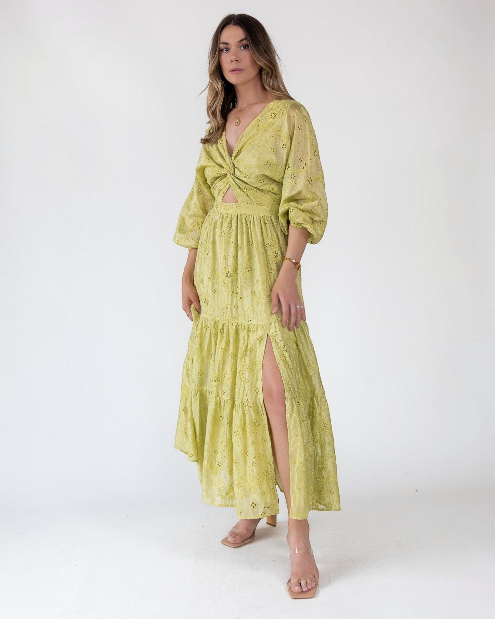 jesalyn floral eyelet maxi dress Jesalyn Floral Eyelet Maxi Dress