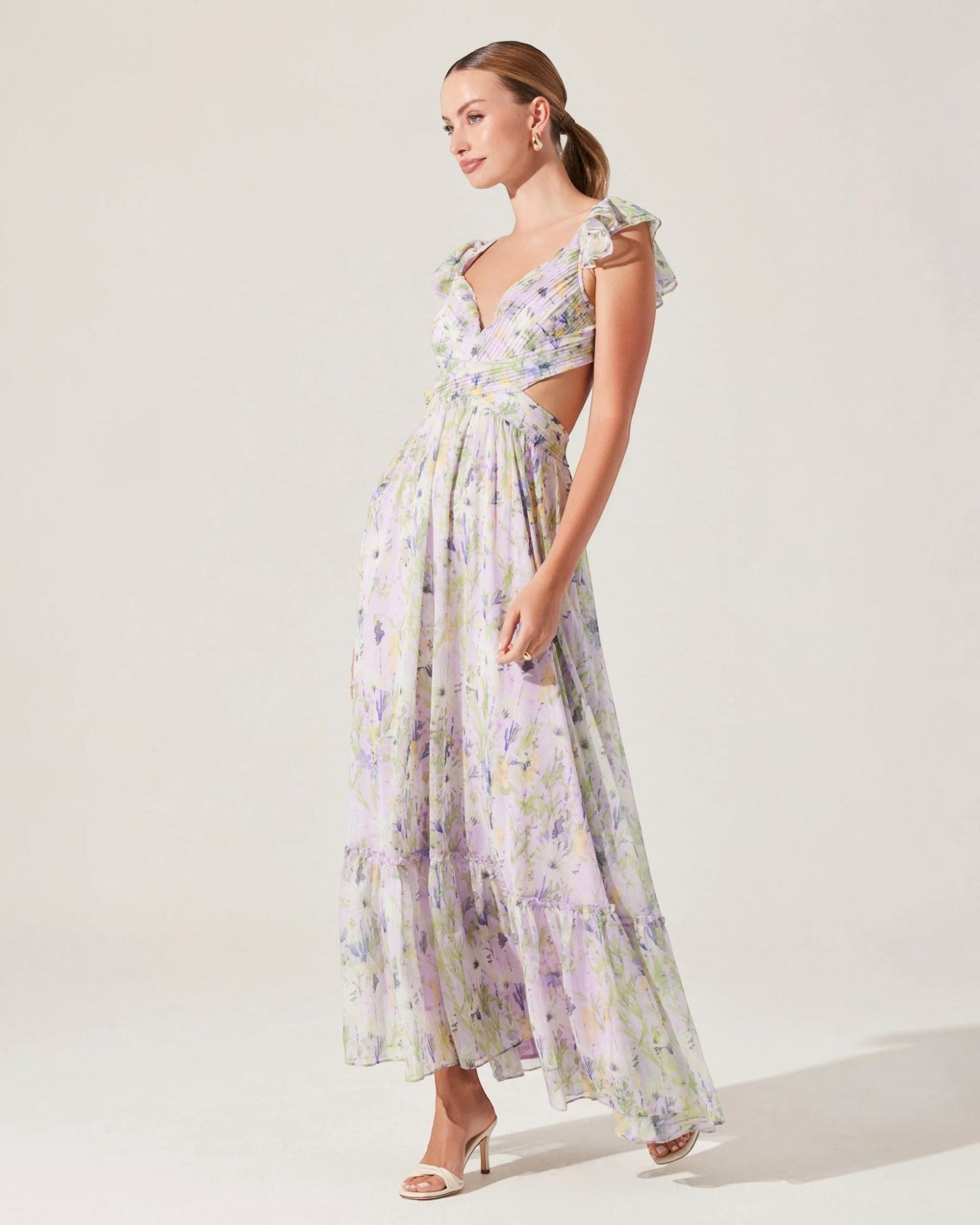 astr the label primrose dress pink ASTR the Label Primrose Dress in Dark Fuchsia Multi