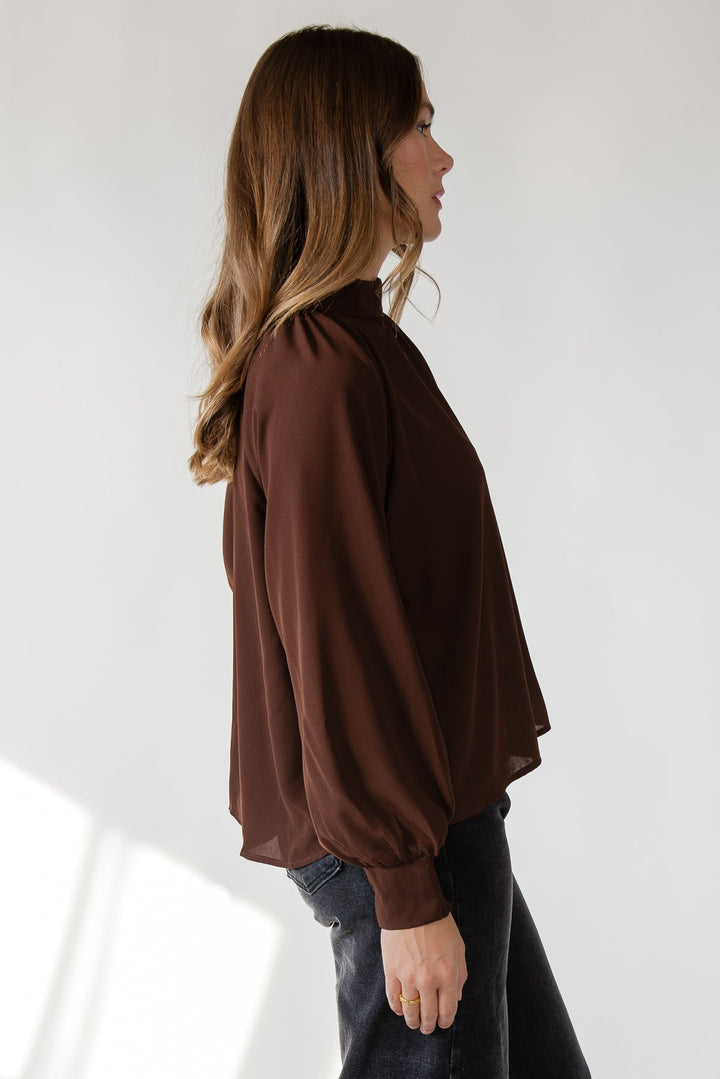 ASTR The Label Sabelle Top - Brown - JO+CO